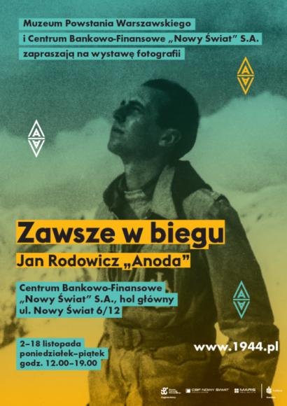 ?Zawsze w biegu? ? wystawa fotografii w Centrum Bankowo-Finansowym ?Nowy Świat?! Hobby, LIFESTYLE - Tym razem w przestrzeniach jednego z najbardziej charakterystycznych budynków w Warszawie będzie można obejrzeć wystawę fotografii poświęconą postaci Jana Rodowicza ?Anody?.