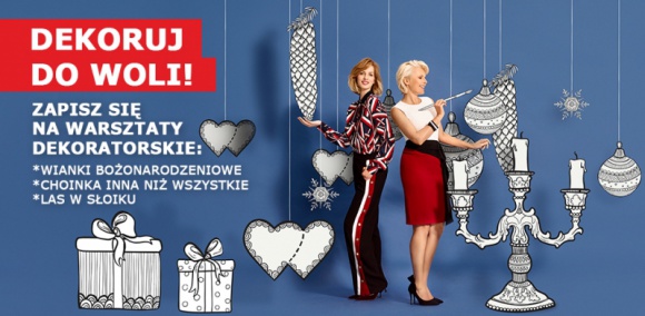 Dekoruj do Woli w świątecznym wydaniu Hobby, LIFESTYLE - Wola Park w dniach 7-10 grudnia zaprasza na kreatywne, bezpłatne warsztaty dekoratorskie, podczas których każdy nauczy się, jak przygotować niezwykłe świąteczne kompozycje.