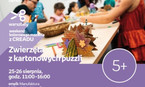 ZWIERZĘTA Z KARTONOWYCH PUZZLI – WARSZTATY KREATYWNE – ŁÓDŹ