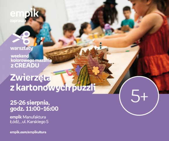 ZWIERZĘTA Z KARTONOWYCH PUZZLI – WARSZTATY KREATYWNE – ŁÓDŹ