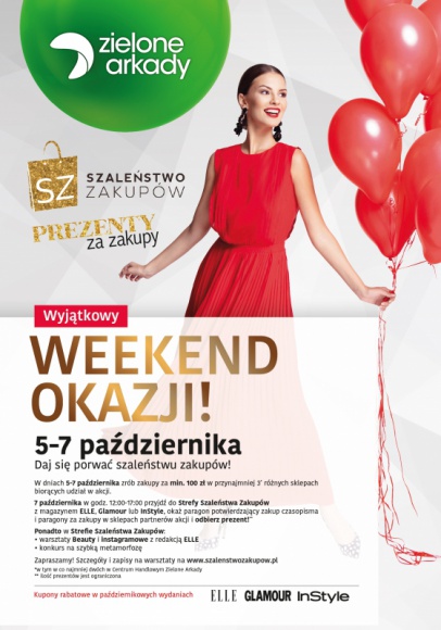 Jesień pełna gorących okazji, czyli Zielone Arkady z akcją ?Szaleństwo zakupów?