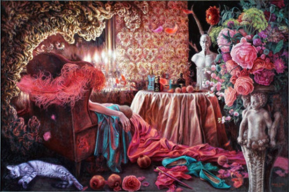 Dolce Vita. Wystawa malarstwa Joanny Sierko-Filipowskiej w Art in House Sztuka, LIFESTYLE - Nimfy, anioły, tajemnicze ogrody, motyle, koty, pantofelki ? co łączy wszystkie te rzeczy? Dowiecie się, odwiedzając wystawę malarstwa Joanny Sierko-Filipowskiej w Domu Aukcyjnym Art in House przy Alejach Jerozolimskich 107 w Warszawie.