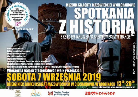W Ciechanowie po raz kolejny ustanawiają Rekord Polski w liczbie rycerzy Hobby, LIFESTYLE - Dokładnie 7 września 2019 roku na Zamku Książąt Mazowieckich w Ciechanowie, w ramach wydarzenia ?XV spotkania z historią?, odbędzie się kolejna spektakularna próba ustanowienia Rekordu Polski na najwięcej osób w stroju rycerza.