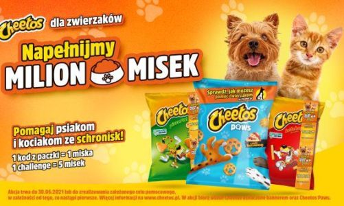 Milion pełnych misek. W ramach akcji ?Karmimy Psiaki? marka Cheetos pomaga zwierzakom