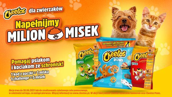 Milion pełnych misek. W ramach akcji ?Karmimy Psiaki? marka Cheetos pomaga zwierzakom